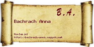 Bachrach Anna névjegykártya